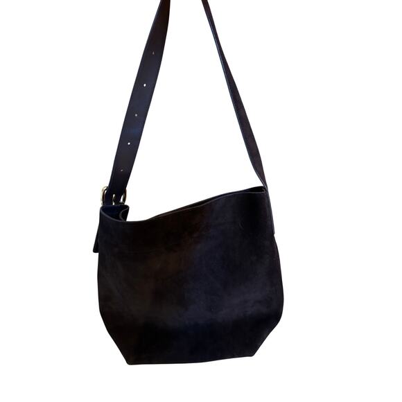 Madewell The Essential Brown Suede Bucket Tote Bag (New) - Picture 6 of 8